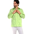 thumbnail image 3 of Mojito Collection Guayabera Shirt Classic Poly Cotton Blend Long Sleeve, 3 of 10