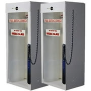 5 Lb. Samson Fire Extinguisher Cabinet with Cylinder Lock and Breaker Bar + 2 - in CASE of FIRE Break Glass