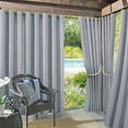 thumbnail image 2 of Sun Zero Sailor Indoor/Outdoor UV Protectant Room Darkening Grommet Curtain Panel, 54"x95", Gray, 2 of 5