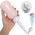thumbnail image 2 of Adorable Pink Peri - manual bidet - upside down water squeeze bottle | Cup Buddy for menstrual cup users | 10 oz (300 ml) + travel bag | NO MORE wasting toilet paper & messy period changing, 2 of 6