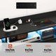 thumbnail image 3 of Comoda Cajonera para Recamara - 9 Cajones De Tela con Parte Superior de Madera y Marco De Acero - Estante Abierto de 2 Niveles - Mueble para TV - Luz Led, 3 of 9