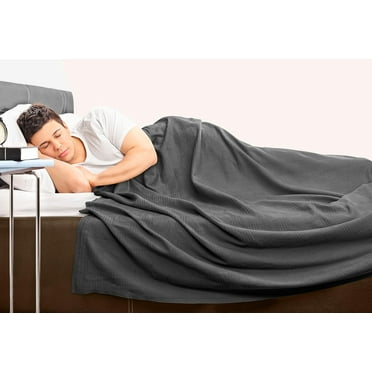 MOONORAH Bed Blanket, 100% Cotton Waffle Blanket Twin XL Size Soft Lightweight Bed Blanket for All Season, Cooling Blankets for Bed, 70" x 80", Gray