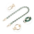 thumbnail image 3 of Unique Bargains 1 Pc Flexible Handbag Strap for Travelling Deep Green White Acrylic Metal, 3 of 5