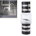 thumbnail image 1 of Sump Pump Check Valve, Silent Sewage Spring Loaded Flapper Silent Check Valve with 4 Stainless Steel Clamps, Leakproof Spring Flapper Check Valve for Backflow Prevention, 1 of 7