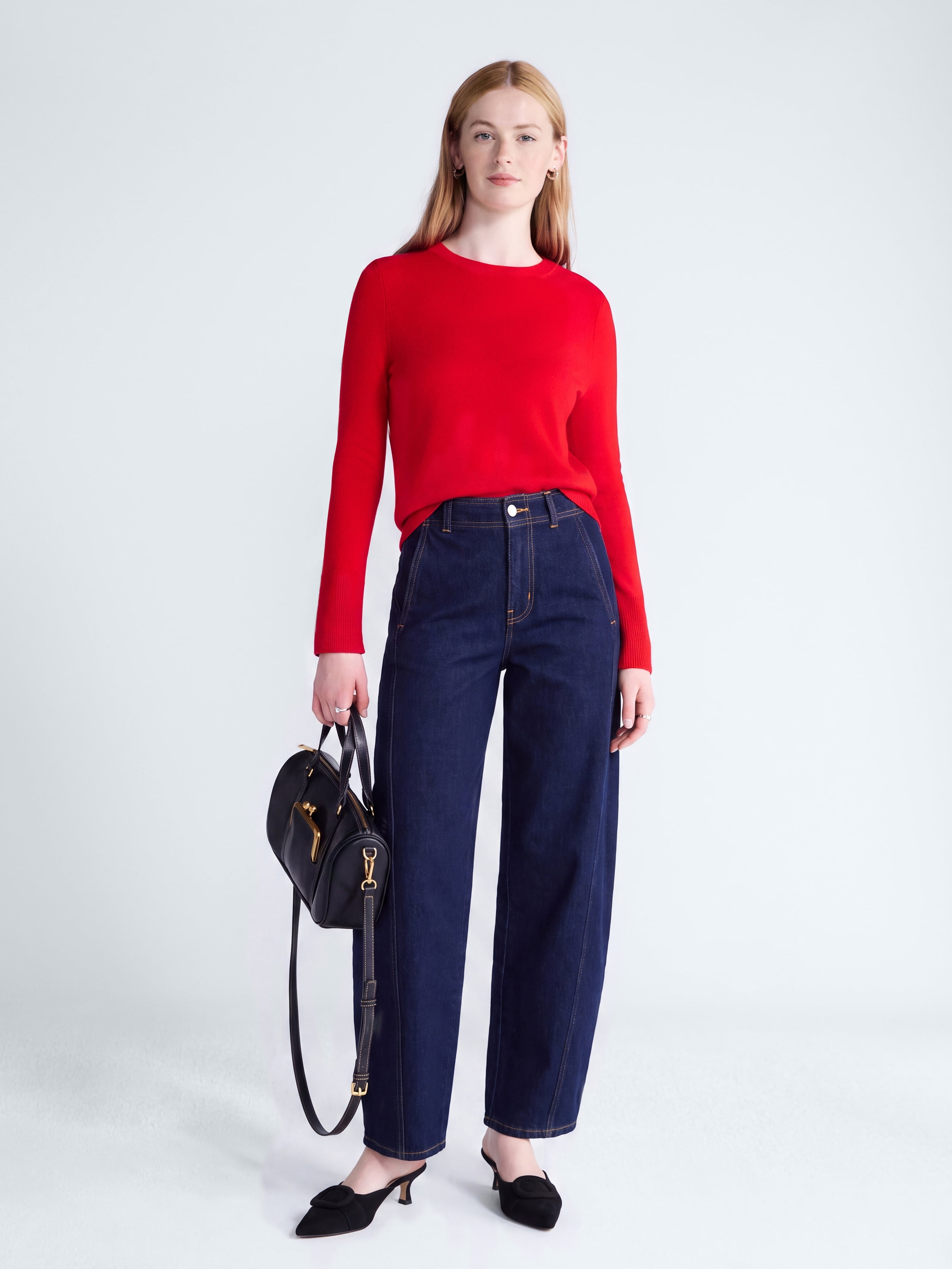 Free Assembly Women's and Women's Plus Cashmere Sweater with Long Sleeves, Sizes XS-4X