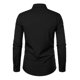 thumbnail image 2 of Camisas s Para Hombre De Vestir Camisa de manga larga de color sólido vestido de boda de fiesta casual de moda para hombre (Black, L), 2 of 7