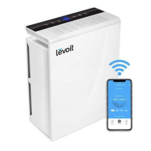 LEVOIT Smart WiFi Purificateurs d'Air pour la Maison, Travailler avec Alexa, H13 Filtre HEPA Vrai, Certifié Energy Star, Purificateur d'Air pour les Allergies, Animaux Domestiques, Fumeurs, Poussière, Éliminateur d'Odeurs pour Grande Pièce Bedro