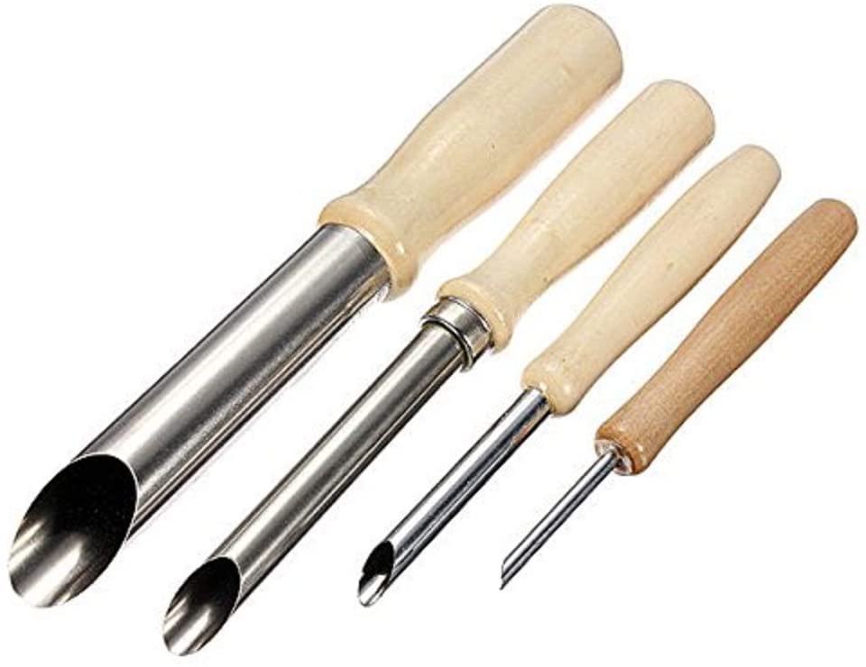 COMIART 4Piece Clay Hole Cutters for Pottery Sculpture Modeling Toot Set