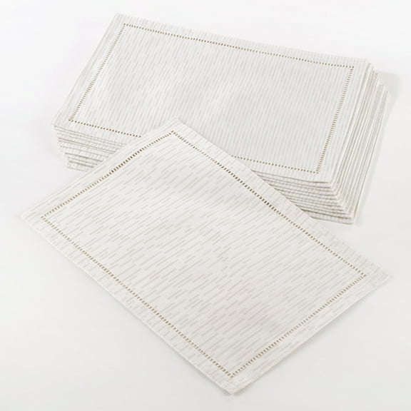 Saro Lifestyle Hemstitched Design Placemat (Set of 12)