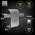 thumbnail image 5 of Kenmore 4-Burner Outdoor Propane Gas Grill with Side Burner, Open Cart, Stainless Steel, 5 of 13