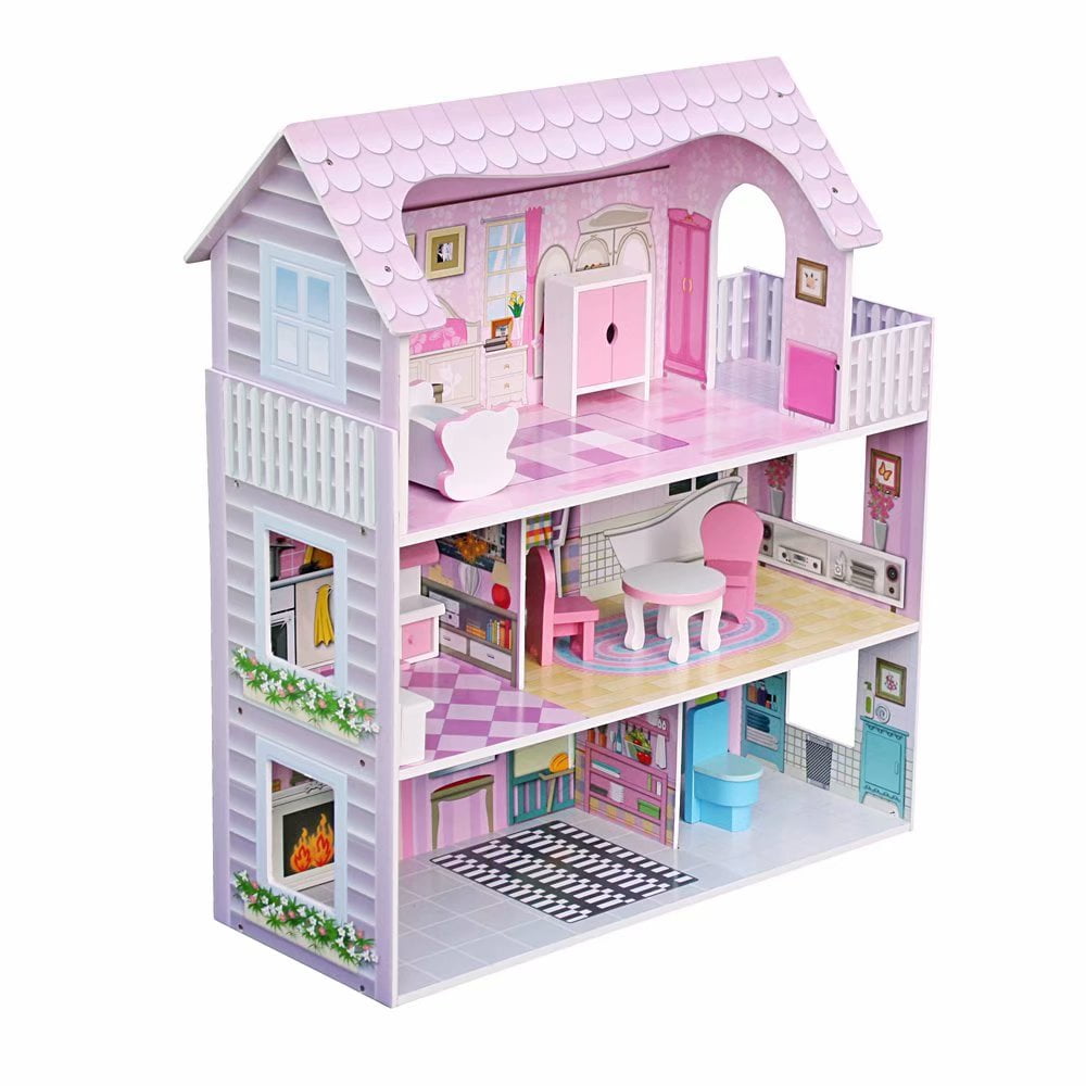 kids wooden dollhouse