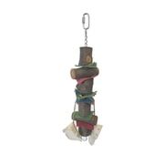 YML TW9 Small Parrot Bird Toy with Rawhide
