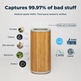 thumbnail image 3 of The Windmill Air Purifier Max for Home - 3-In-1 Filtration for Smoke & More - True HEPA Filter, Activated Carbon, & Pre-Filter - Covers Up To 1950 Sq ft - Ultra-Quiet - App Compatible - Bamboo, 3 of 7