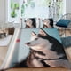 thumbnail image 2 of Husky Siberiano Conjunto de sábanas temático, trío de piezas, cómodo y amigable con la piel, diseño único, regalo de decoración para el hogar para familiares, amigos y fans,140cm *210cm, 2 of 6
