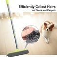 thumbnail image 2 of Three-Section Telescopic Pole Carpet Delinting Broom, Three-Section Aluminum Alloy Telescopic Rod Long Handled Broom with High-Efficiency Lint for Pet Hair Removal, 2 of 4
