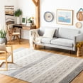 thumbnail image 2 of SAFAVIEH Striped Kilim Rory Striped Cotton Area Rug, Ivory/Grey, 7' x 7' Square, 2 of 7