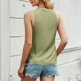 thumbnail image 5 of Ktyne Tank Top Blouses Women Business Casual Sleeveless Blouses for Under Blazer Vneck Vest Top Summer Loose Fit Work Tops Light Green L, 5 of 7