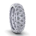 thumbnail image 3 of Natural 4.00Ct Round Cut Diamond 3Row Anniversary Wedding Eternity Band Ring Solid 18k Gold GH SI2, 3 of 3