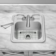 thumbnail image 6 of Miligoré 15" x 15" Single Bowl Top-Mount Drop-In 22-Gauge Stainless Steel Bar/Prep/Utility Sink - Includes Drain/Grid, 6 of 7