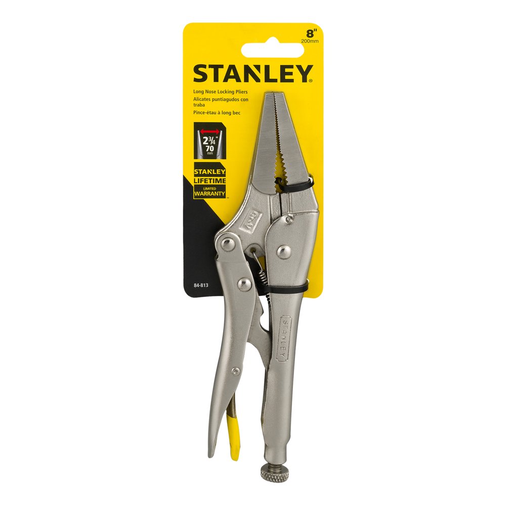 STANLEY 84813 MaxSteel LongNose Locking Pliers, 81/2"