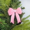 thumbnail image 4 of 12 Pcs Pink Bow Ornament Christmas Tree Hanging Plastic Bowknot Decoration Xmas Home Wedding Holiday Party Decor, 4 of 7