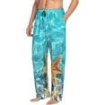 thumbnail image 6 of Naloa Starfish And Seashell On The Beach 1 Pajama Pants Men, PJ Bottoms, Sleep & Lounge Pants-Large, 6 of 6