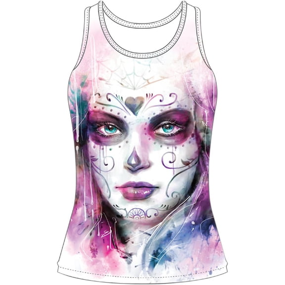 Lethal Threat Painted Soul Womens Tank Top (Large, White)