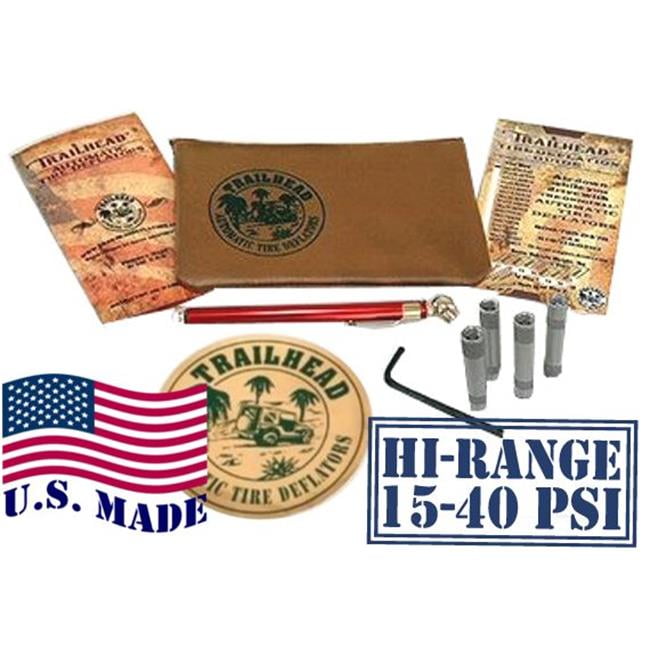 TRAILHEAD Tire Deflators (HiRange 1540psi) Set of 4 (Silver) from Billet4x4 (4X4 OFFROAD