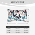 thumbnail image 3 of Plush Throw Pillow Covers, Butterfly print B Pillow Cases with Invisible Zipper, Breathable Microfiber Pillow Cases Standard Size for Sleeping Bedroom Sofa Living Room 20x30, 3 of 5