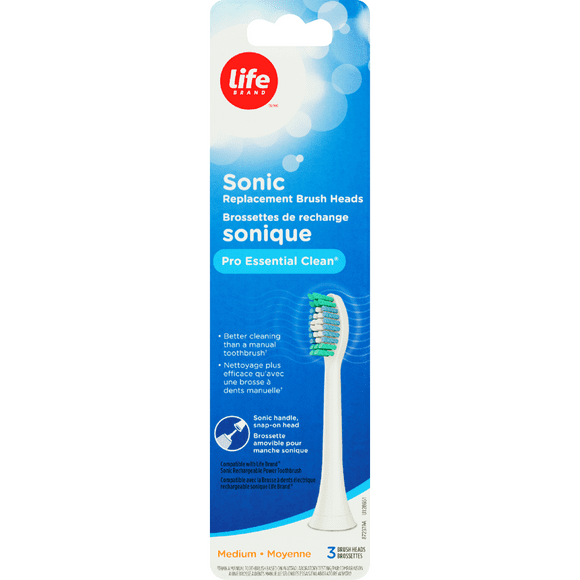 Life Brand Sonic Têtes de Brosse de Remplacement - [3 Pack]