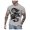 Light Gray, variant on Mens Cool Chinese Loong T-Shirt Tops Novelty Print Short Sleeve Crewneck Tees Light Gray XXL
