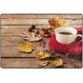 thumbnail image 4 of Dreamtimes Hot Caffee Fall Area Rug 72x48in Rustic Wooden Board Non-Slip Floor Carpet Comfort Floor Mats Decor for Indoor Living Dining Room and Bedroom Area, 4 of 7