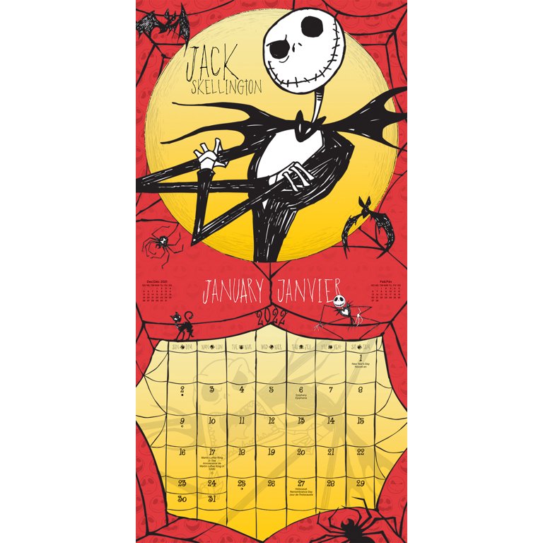 2022 Disney Nightmare Before Christmas (Bilingual French) Wall Calendar - Walmart.com