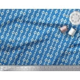 thumbnail image 2 of Soimoi Blue Viscose Chiffon Fabric Artistic Geometric Printed Fabric 1 Yard 42 Inch Wide, 2 of 3