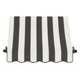 thumbnail image 3 of Awntech 4.38 Ft Charleston Sloped Fixed Awning with Scrolled Iron Arms (52.5in x 24in x 24in), Black/White Stripe, 3 of 3