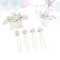 thumbnail image 1 of unbranded 2Ud Peine Y Horquillas De Novia Bridal Hair Comb Con Doradas Para De Peinado, 1 of 6