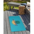thumbnail image 3 of 24" 36" Simply Daisy Summer Time Pineapple Tropical Chenille Area Rug, Lipstick Pink, 3 of 4