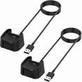thumbnail image 1 of ccwmincc Charger for Fitbit Versa 2 (Not for Versa 1st), Replacement Charging Cable Dock with 3.3ft USB Cord for Fitbit Versa2 Smart Watch (2 Pack), 1 of 1
