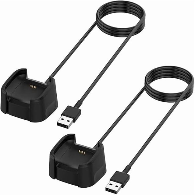 ccwmincc Charger for Fitbit Versa 2 (Not for Versa 1st), Replacement Charging Cable Dock with 3.3ft USB Cord for Fitbit Versa2 Smart Watch (2 Pack)