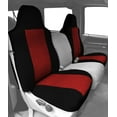 thumbnail image 2 of CalTrend Front Highback Buckets Tweed Seat Covers for 1984-2001 Jeep Cherokee - JP109-02TT Red Insert with Black Trim, 2 of 2