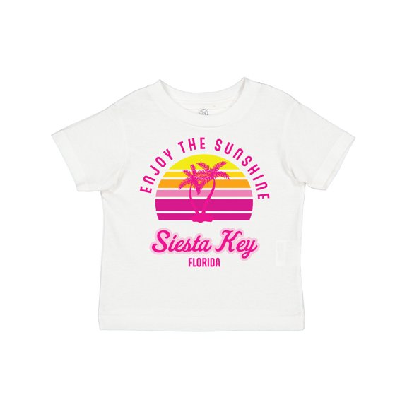 Inktastic Summer Enjoy the Sunshine Siesta Key Florida in Pink Boys or Girls Toddler T-Shirt