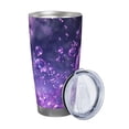 thumbnail image 2 of Susaid Purple Bubble Abstract Art Print 20oz Car Cup,Insulated Coffee Cup Fully Spill Proof Travel Coffee Mug, Stainless Steel Tumbler for Work Home Outdoor Car-Without Straw, 2 of 8