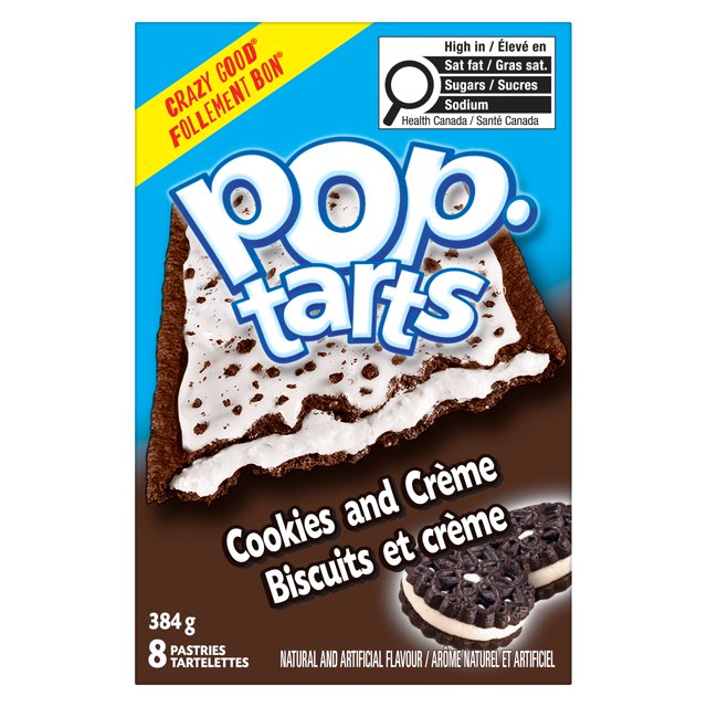 Kellogg's Pop-Tarts toaster pastries, Cookies & Crème 384 g - 8 pastries