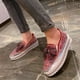 thumbnail image 5 of Amzcrzy Zapatos de mujer,Zapatos de mujer,Zapatillas de mujer, Zapatillas de deporte sin cordones para mujer, con purpurina y pedrería, mocasines de plataforma con lazo, planos e informales, sandalia, 5 of 5