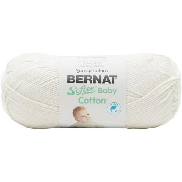 Bernat Cotton Softee Baby Cotton Yarn (120g/4.2 oz), Cotton - Walmart ...