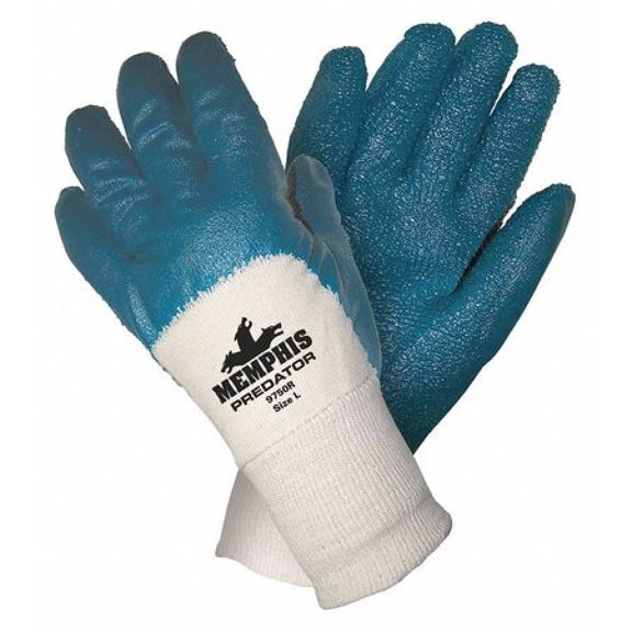 mcr safety coated gloves,3/4 dip,l,11",pr 97960l
