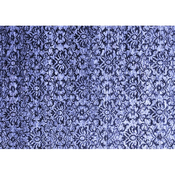 Ahgly Company Machine Washable Indoor Rectangle Abstract Blue Contemporary Area Rugs, 7' x 9'