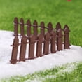 thumbnail image 2 of Minkissy 10Pcs Terrarium Decor Mini Fence Coffee Wood Flexible for Mini Houses Decoration, 2 of 6