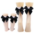 thumbnail image 1 of Chaussettes en Résille pour Femmes Chaussettes Hautes en Maille avec Noeud en Satin, 1 of 7