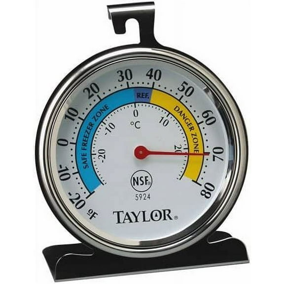 Taylor Pre Refrigerator Thermometer 5924 - Silver - 1 Piece, 3 1/4"